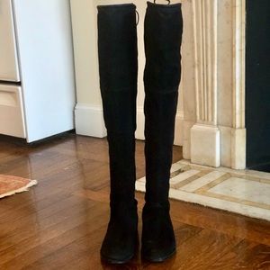 Stuart Weitzman Lowland Boot - Black Suede - 7.5M